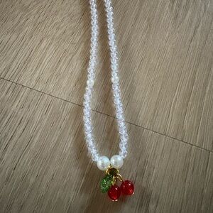 Handmade iPhone Beaded & Charmed Wristlet 🍒